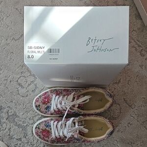 Betsey Johnson Sparkling Floral Sneakers